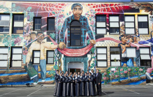 Mariachi Aztlan of Tucson, Arizona at Cesar Chavez Elementary, San Francisco.