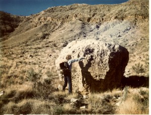 Buckley in Meteor Crater, Arizona, 1972